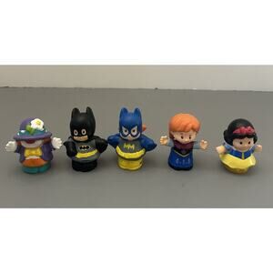 Fisher Price Little People Figures Mixed Lot of 5 Batman, Batgirl, Snow White…